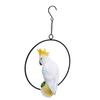 Iron Ring Parrots Decor Bright Texture Waterproof Iron Ring Parrots Resin Pendant Crafts
