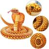 Trayosin Giant Snake Plush - Realistic Stuffed Animal Snake, Large Cuddly Toy, Yellow, 80cm
