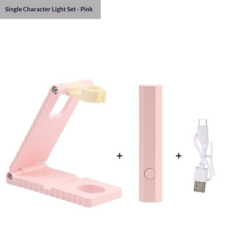 Mini Portable UV Nail Lamp Quick Dry Foldable Stand 2000mAh Long Battery for Home Travel Nail Art Beginners