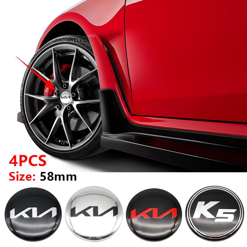 WLCT1 4pcs 58mm Car Wheel Center Hub Caps Auto Accessories For KIA Rio K3 K5 Sportage K6 Picanto Optima Ceed 3 4 Sorento Sorento KX1