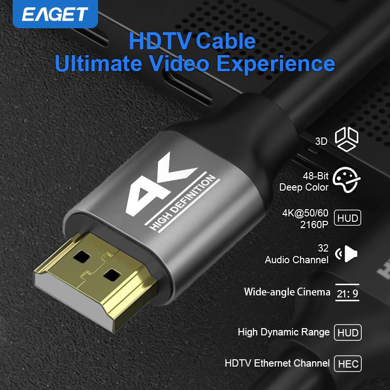 Cavo 4K ad Alta Velocità 4K HD 6.6FT 4K HDR10,HDCP 2.2,ARC,2160p,HD 1080p,3D, Compatibile con per Monitor, Proiettore, Desktop, AMD