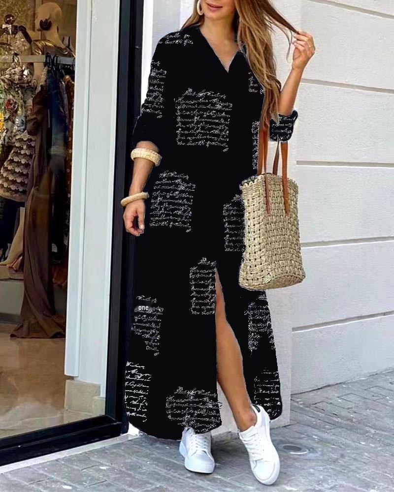 2025 Autumn Fashion Long Sleeve Shirt Dress, S-5XL, Large Stock