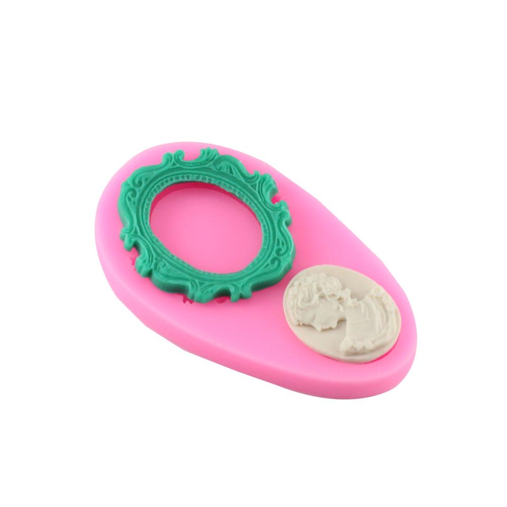 Silicone Molds Mirror Fondant Cake Decorating Tools Frame Chocolate Candy Moulds Kitchen Accessory