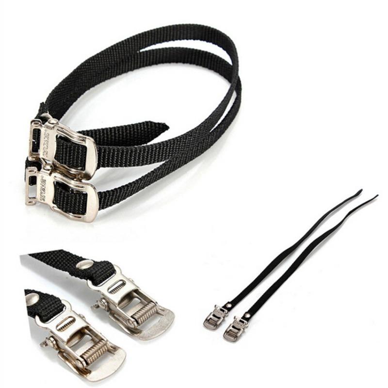 1 Pair Bicycle Pedal Straps Toe Clips Fixed Belt Aluminum Alloy Dog Mouth Pedal Covers for Fixed Gear Bike