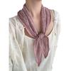 Hollowed-out Neck Scarf Multicolor Head Wrap Trendy Neckerchief  Female