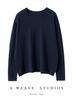 Women's Cashmere Round Neck Pullover Sweater - Autumn/Winter Long Sleeve, Loose Fit Knitwear