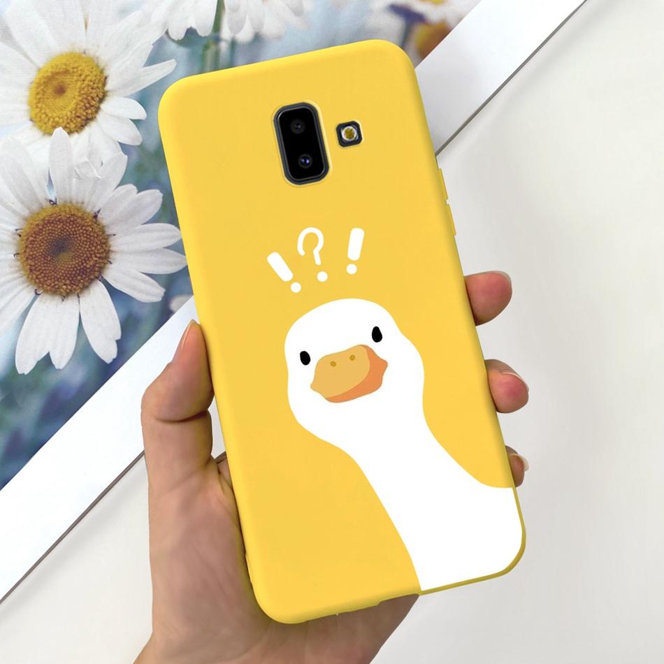 For Samsung Galaxy J6 Plus 2018 Case Samsung J6 (2018) J6+ J 6 J6Plus J610F J600G Cute Candy Color Soft Silicoe Phone Back Cover