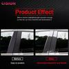 For Subaru Forester SJ 2014-2018 8Pcs Carbon Fiber Car Door Window B C Pillars Post Cover Trim Middle Column PC Material Sticker
