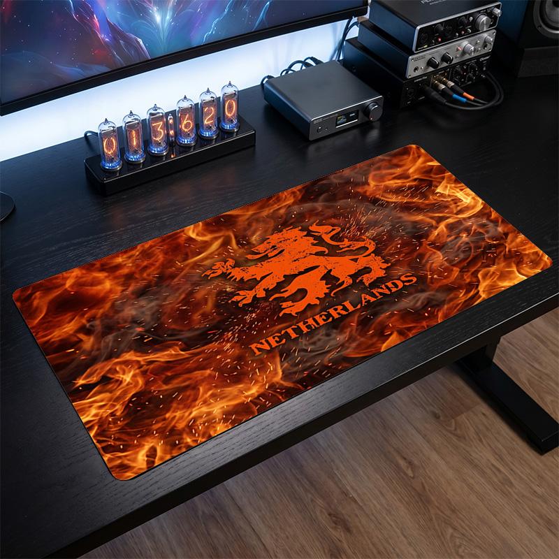 Netherlands Football Crest Mouse Pad, Extended Non Slip Rubber Desk Mat for Gaming Office Laptop Fan Gift