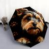 Black Yorkshire Terrier Pattern, Automatic Folding Umbrella, Portable and Foldable Design, 8 Ribs, a Christmas or Birthday Gift.