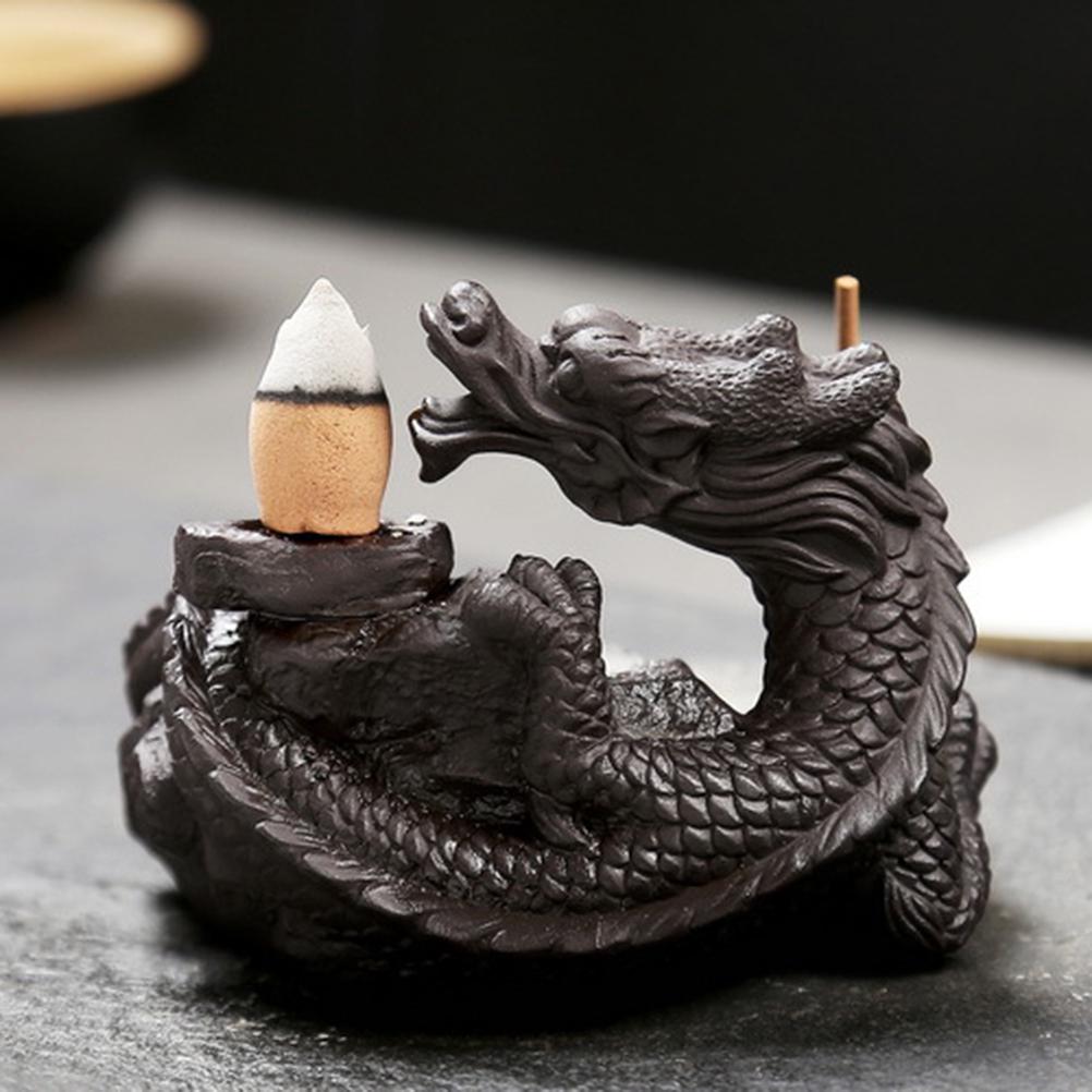 Buy Incense Burner Dragon Smoke Flow Holder Ceramics Incense Cones