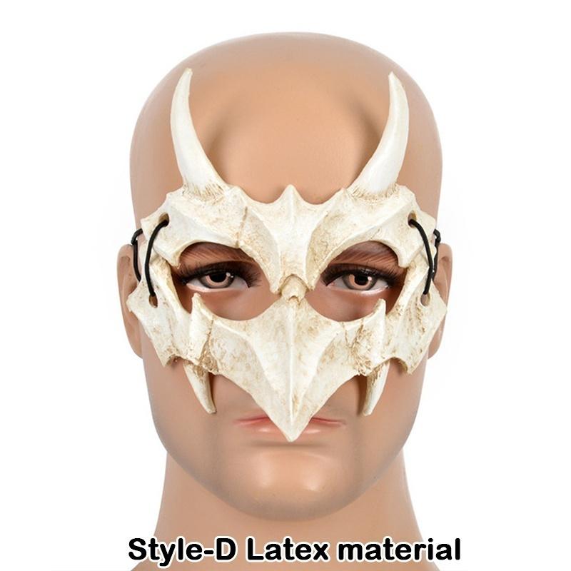 5 Styles Japanese Dragon God Mask Halloween Cosplay Resin Mask Eco-Friendly Animal Theme Party Animal Skull Mask Latex Mask