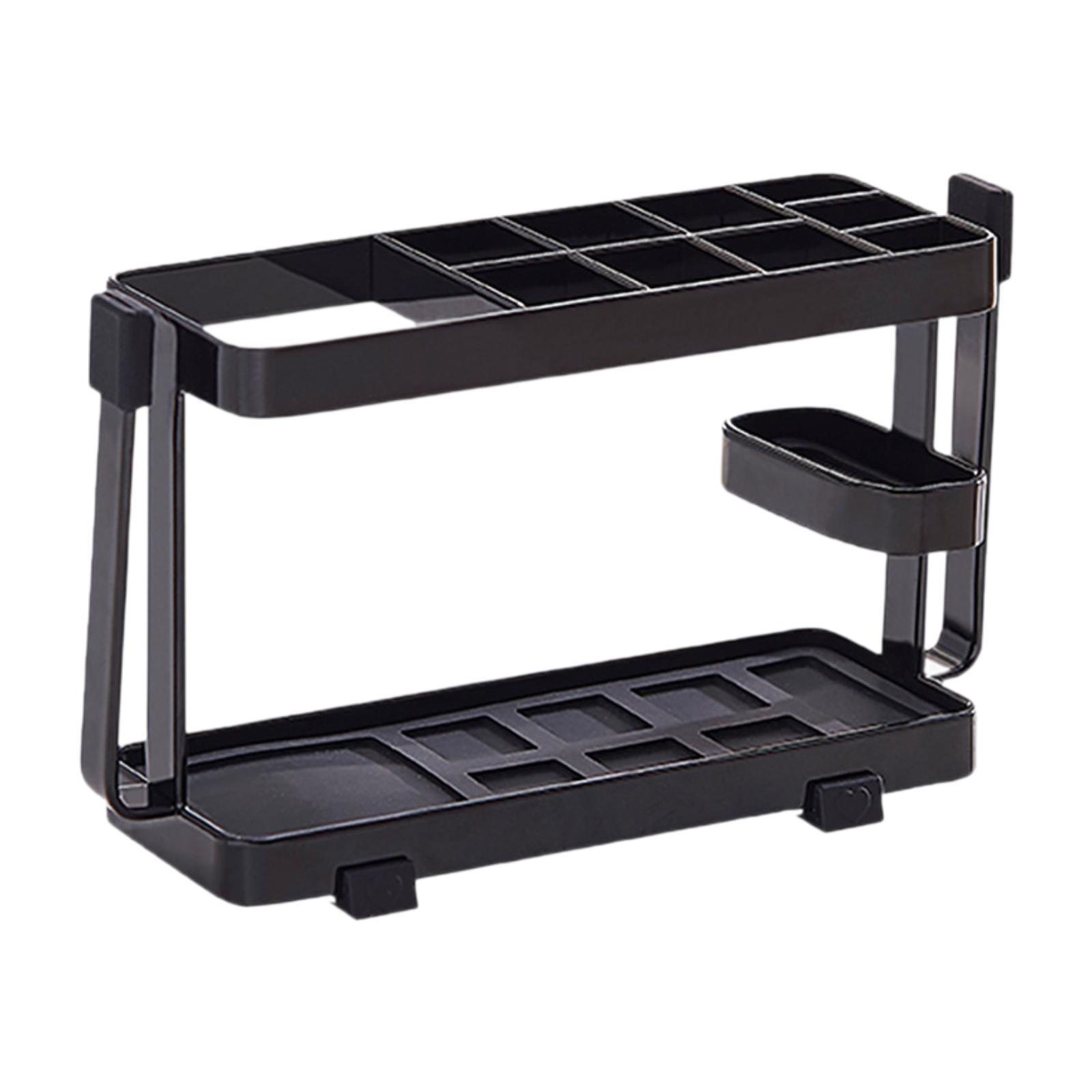 

Storage Organizer Shelf Storage Stand 10 Slots Toothpaste Cup Holder Toothpaste чорний