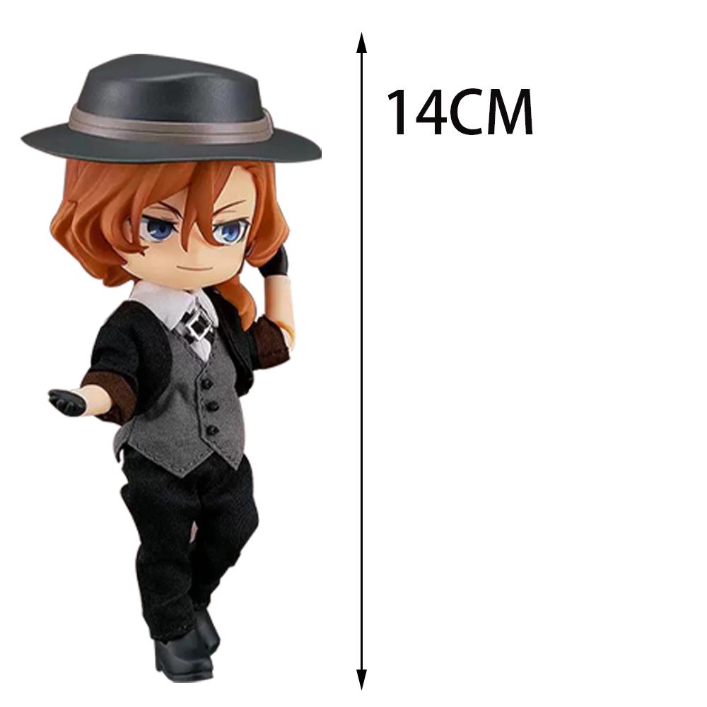 BSD Anime Figure Dazai Osamu Cute Toy Nakahara Chuuya removable clothing Action Figurine Collectible Model Dolls Xmas Kids Gift