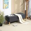 Upholstered Bench with Storage, Bed Bench in Linen Look, Rubberwood, 110 x 39 x 45 cm, Dark Grey