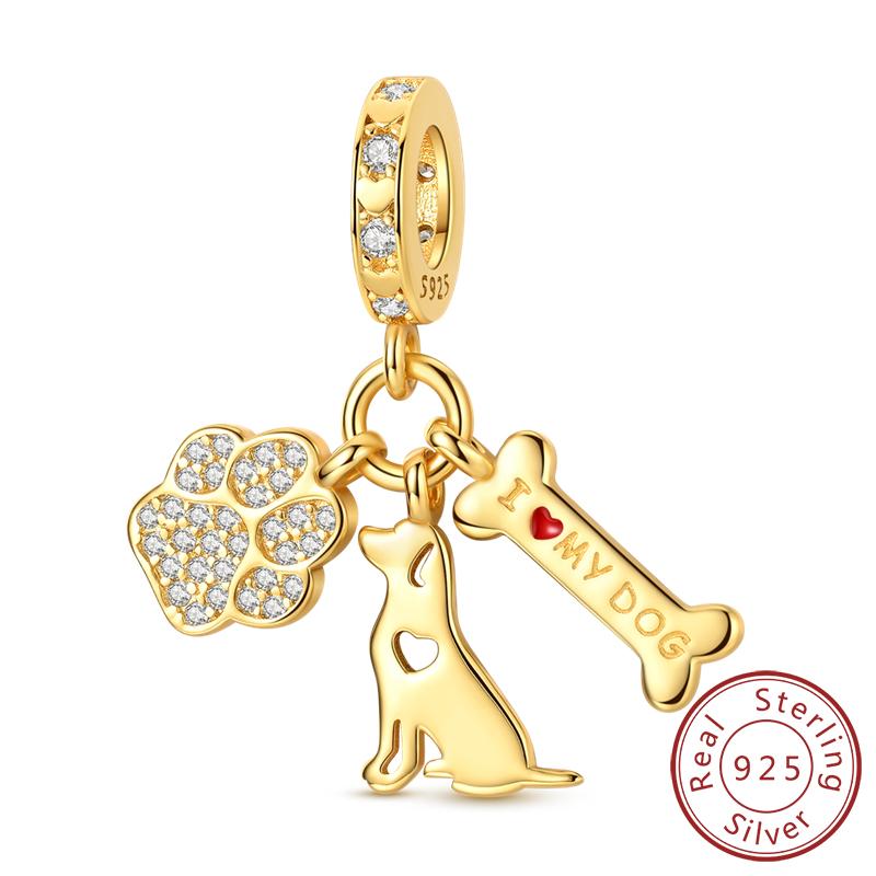 Charms Original Copper Gold Ballet Shoes Bow Angel Heart Cross Charm Bead Fit Bracelet Bangle Pendant Woman Jewelry