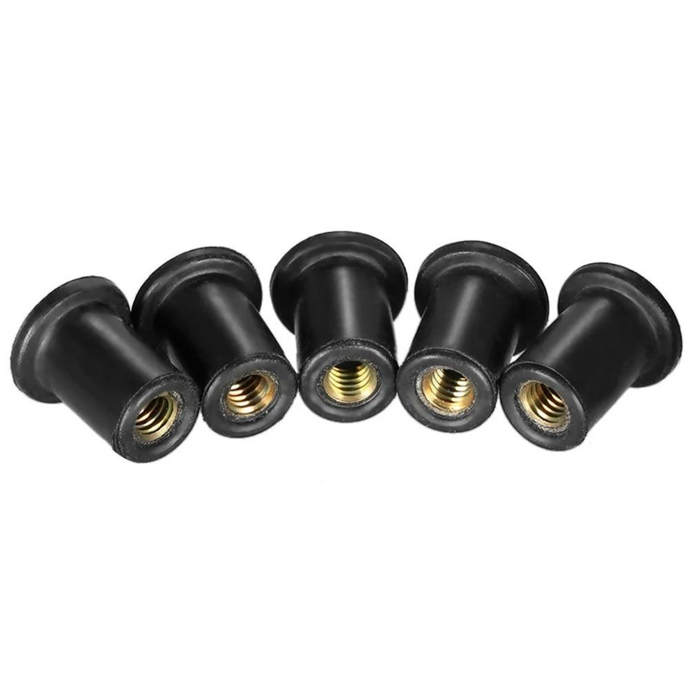 10 buc. Piulițe metrice din cauciuc pentru motociclete M4 M5, carena de parbriz, aluminiu anodizat, șuruburi, accesorii