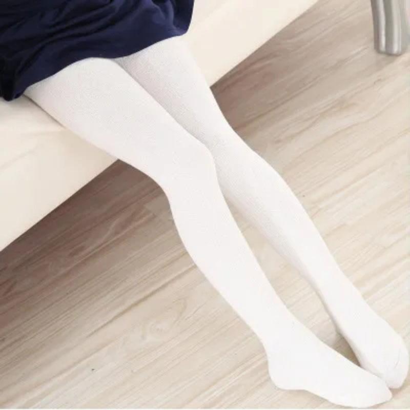 Baby Girls Tights Elastic Waist Elementary School Student Pantyhose Spring Autumn Girls Legging Children's Knitted Pantyhose