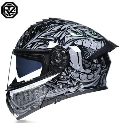 Capacete de carro elétrico Orz para homens e mulheres, capacetes descobertos, espelho duplo, cauda, meia capa completa, Bluetooth personalizado, casal