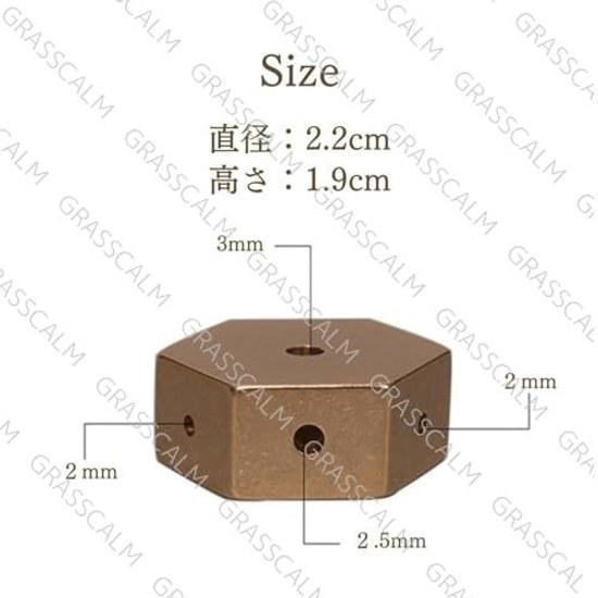 GRASSCALM Official Brass Hexagonal Incense Holder Single Set 2 3 Vertical Horizontal Placement Stability Simple Mini Stick Altar Stylish Cute Japanese