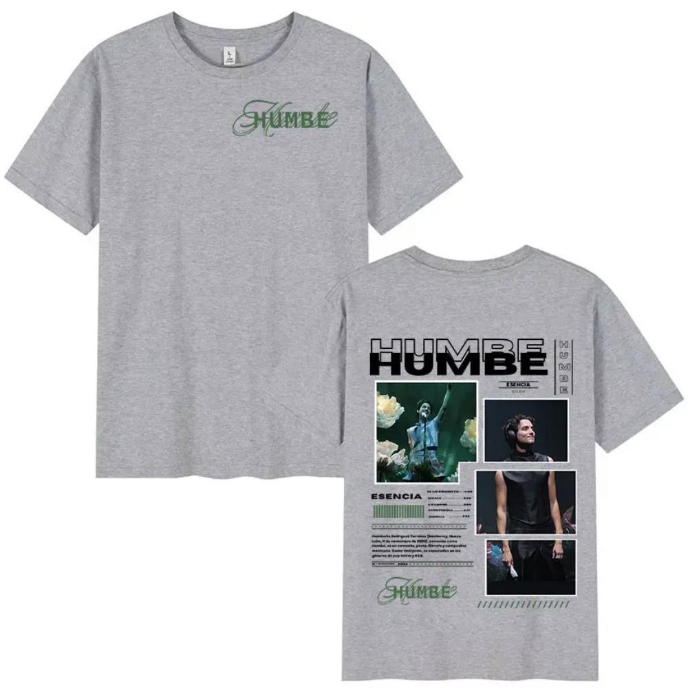 Singer Humbe Esencia Tour 2025 Album Graphics T Shirts Men Hip Hop Gothic Short Sleeve T-shirt Fashion Oversized  T-Shirts