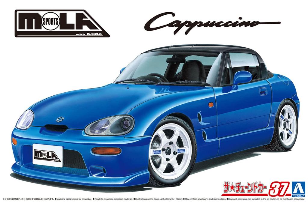 Aoshima Bunka Kyozai The Tuned Car Series Suzuki Mora Sports EA11R Cappuccino 1991 Plastic Model 1/24 No.37