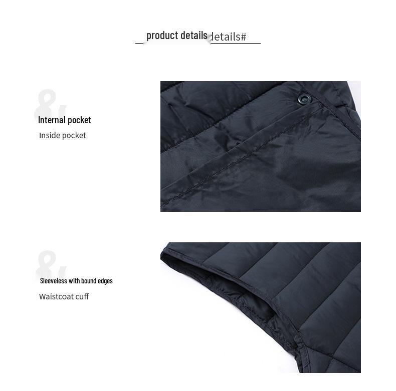 Leichte Herren-Heizweste aus Daunenbaumwolle - Warme Winteroberbekleidung