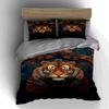 Tiger floral motif Bedding Duvet cover sets Duvet covers Pillowcases gifts (1 * Duvet Cover 2 * Pillowcases, without duvet insert)