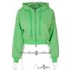 Women's Sweatshirt Fashion Solid Color Long-sleeved Top Hooded Zipper Cardigan Jacket