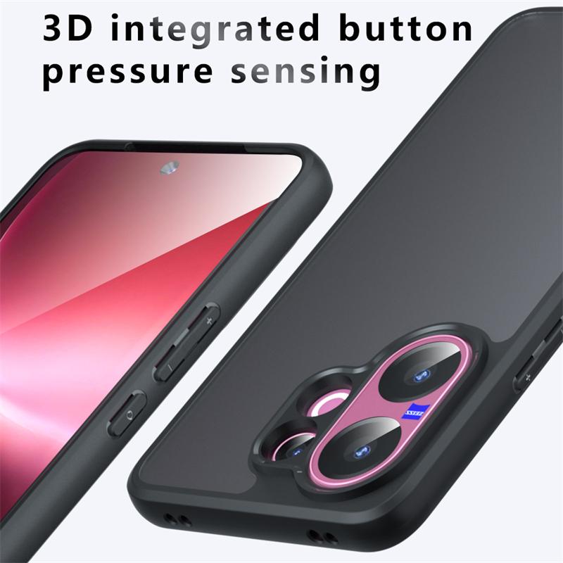 Translucent Matte Case For Vivo V60 Anti-knock Matte PC Full Edge Back Cover For Vivo V60 Case For Vivo V60 5G Case 6.77 inch