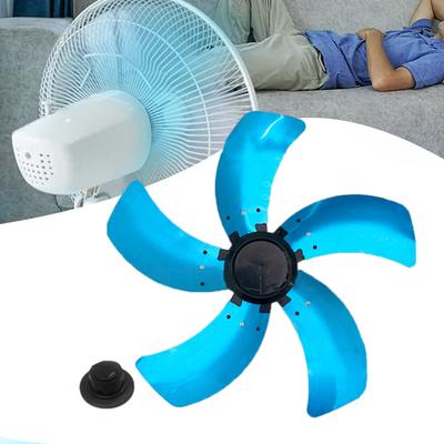 Household 16 Inch Aluminum Fan Blade Set Features Five Blades with Nut Cover Base for Efficient Airflow and Easy Cleaning