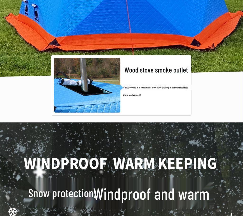 Winter Warm Tent: Insulated Cotton Ice Fishing & Camping Shelter