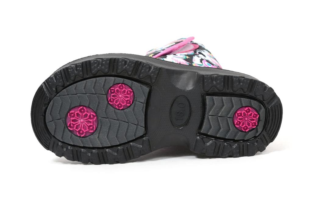 Akiriko Snow Boots, 4cm Waterproof, Boa Cuff, Inner Cushion, Velcro Closure, Girls' Junior Size, Lavender/Purple, 18cm