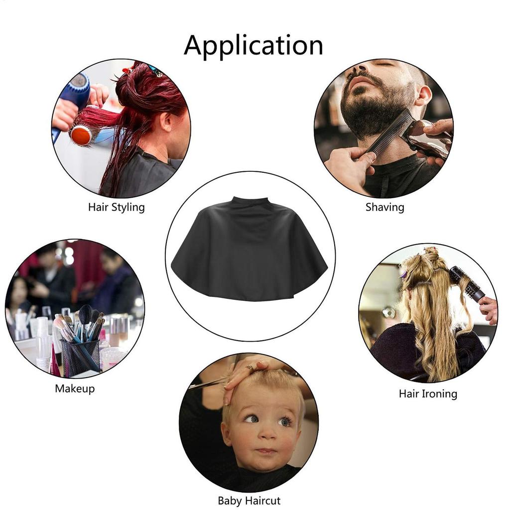 Professional Hairdressing Cape Short Length Adjustable Salon Barber Hair Cutting Cover Waterproof Apron for Home Salon Styling