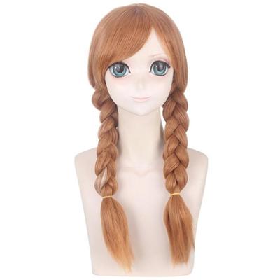 RyuuCos Frozen Anna Cosplay Heat Costume Perfect for School Cultural and Festivals Wig, Hairnet, Resistant, Disguise, Gift, Events, Halloween,