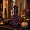 Figurina Strega Autunnale Incantata Decorazione di Halloween Statua Ornamento Magico d'Autunno