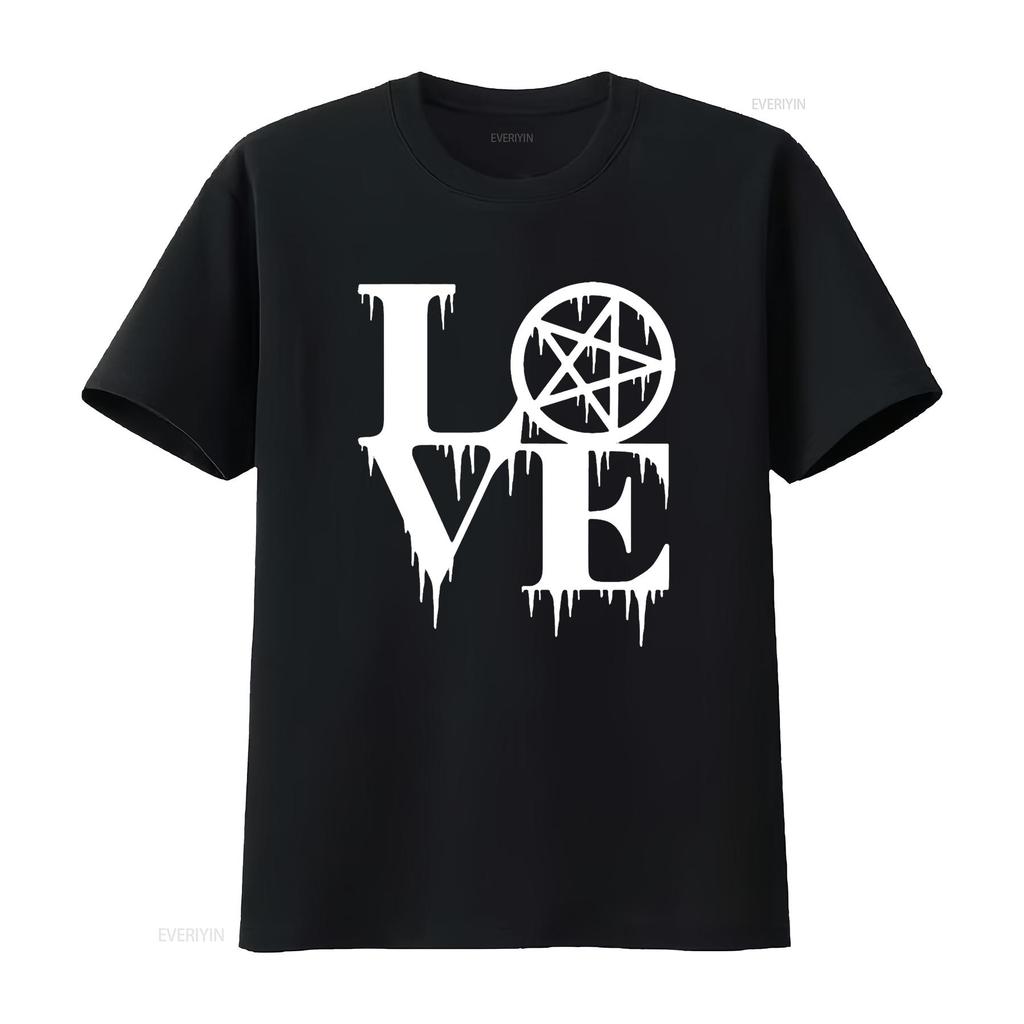Wiccan pagan and Occult Clothing Love Womens T Shirt Black S vintage Washed graphic Unisex Soft Stylish Comfortable