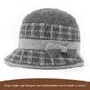 Warm Velvet Rabbit Fur Knitted Hat for Seniors - Winter