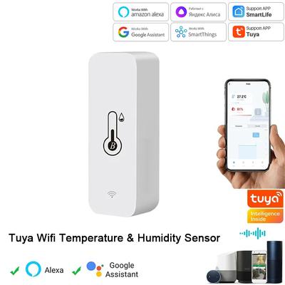 Tuya Wifi Smart Temperature Humidity Sensor New Upgrade Smart Home Remote Control Thermometer Hygrometer for Alexa Google Home