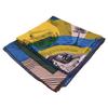HERMES JEU DES OMNIBUS ET DAMES BLANCHES (Omnibus and White Ladies' Game) (Carré Geant cashmerex silk) scarf multicolorUsed