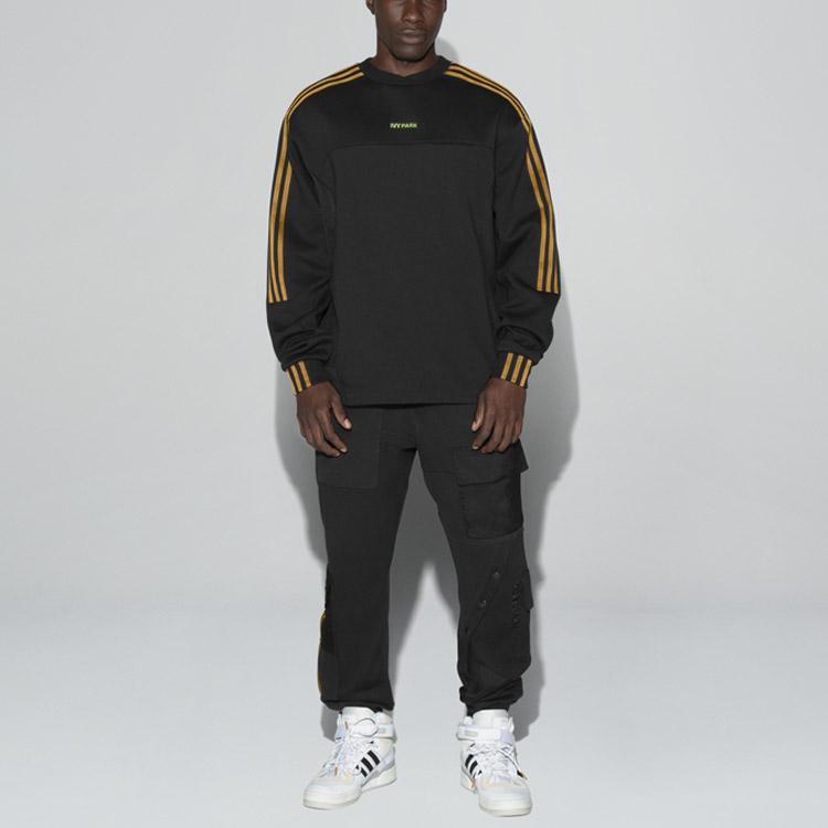Adidas X Ivy Park Collaboration Round Neck Pullover Sweatshirt Unisex Sweatshirt Black GT6657