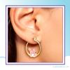 Hello Kitty Sanrio Hello Kitty My Melody Hoop Earrings Imit Flash Plating and Enamel My Melody Officially No Women's - Earrings. Licensed, Costume.