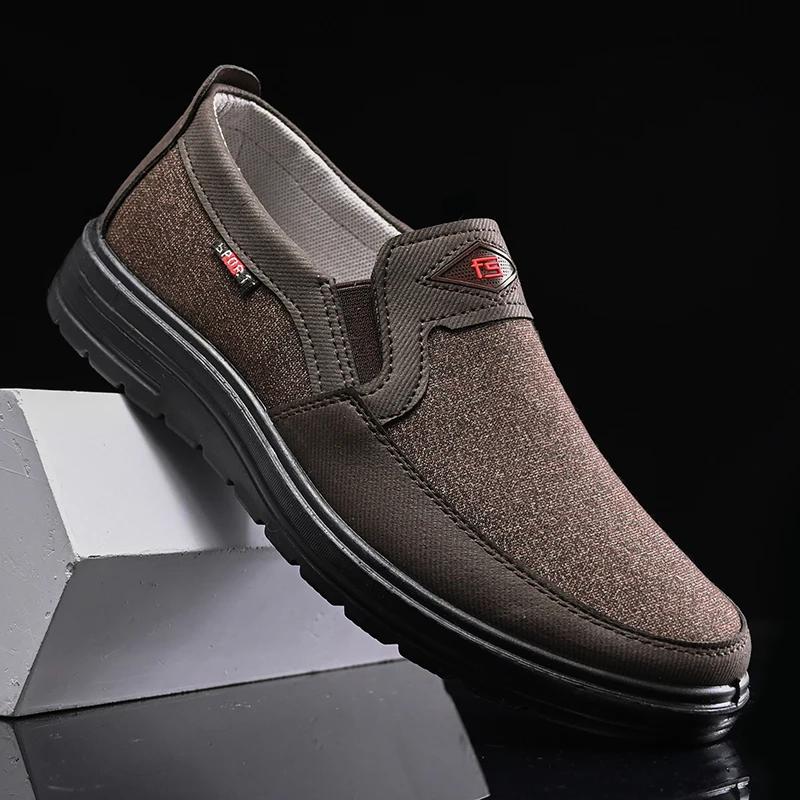 Lightweight Men Casual Shoes Wear-resistance Non-slip Canvas Shoes Mens Loafers Breathable Comfort Driving Shoes Zapato Hombre