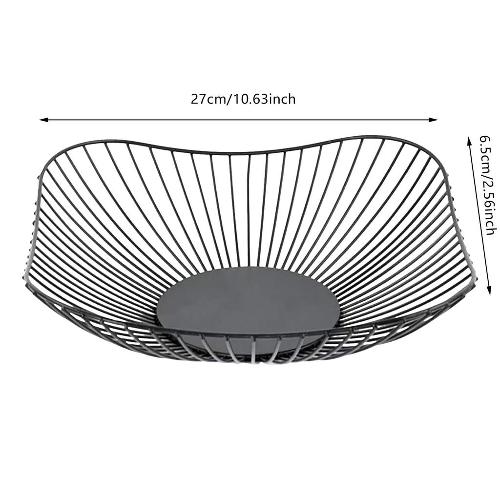 Countertop Storage Baskets Wire Fruit Large Capacity Fruit Bowl Home Supplies Counter Holder Organizer Kitchen Accessories