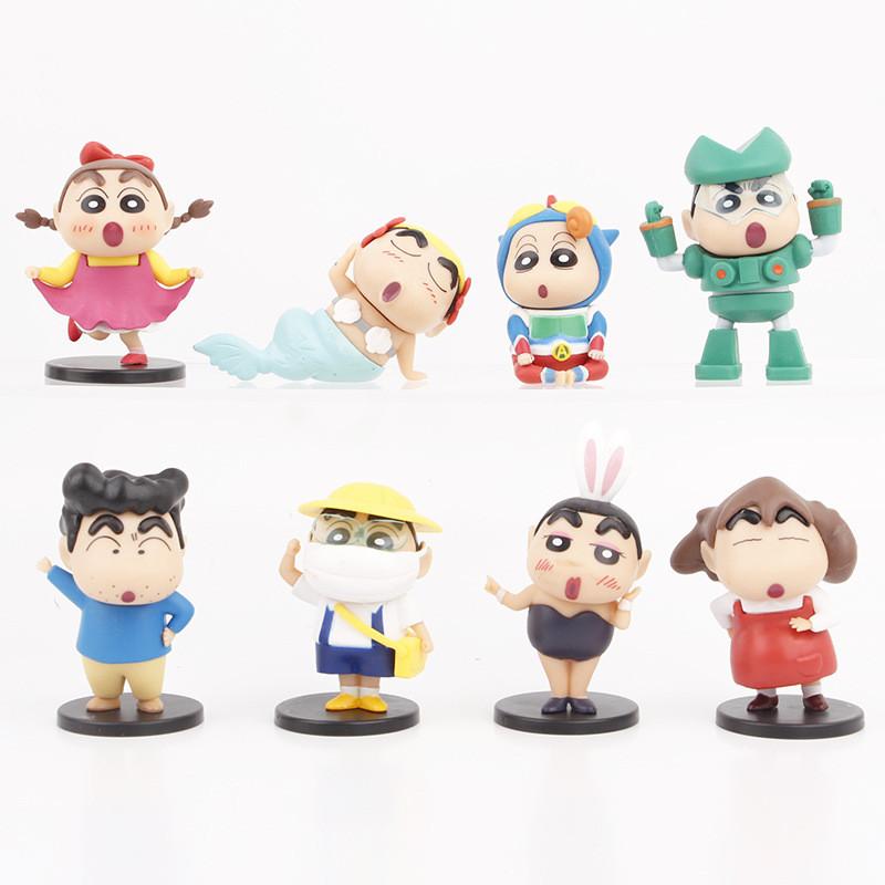 Quirky Crayon Shin-chan Condom Robot Toy Model Pvc Collectible Blind Box Capsule Figure