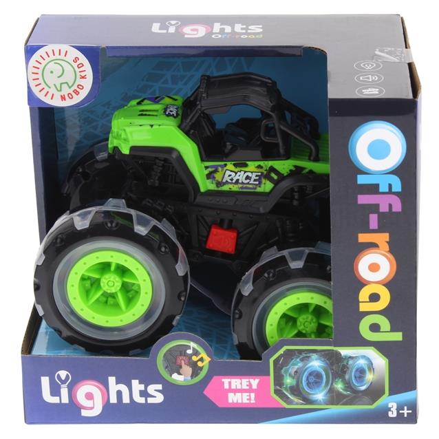 Monster Truck Off-Road Car Jeep Auto Off Road Sound Light Green