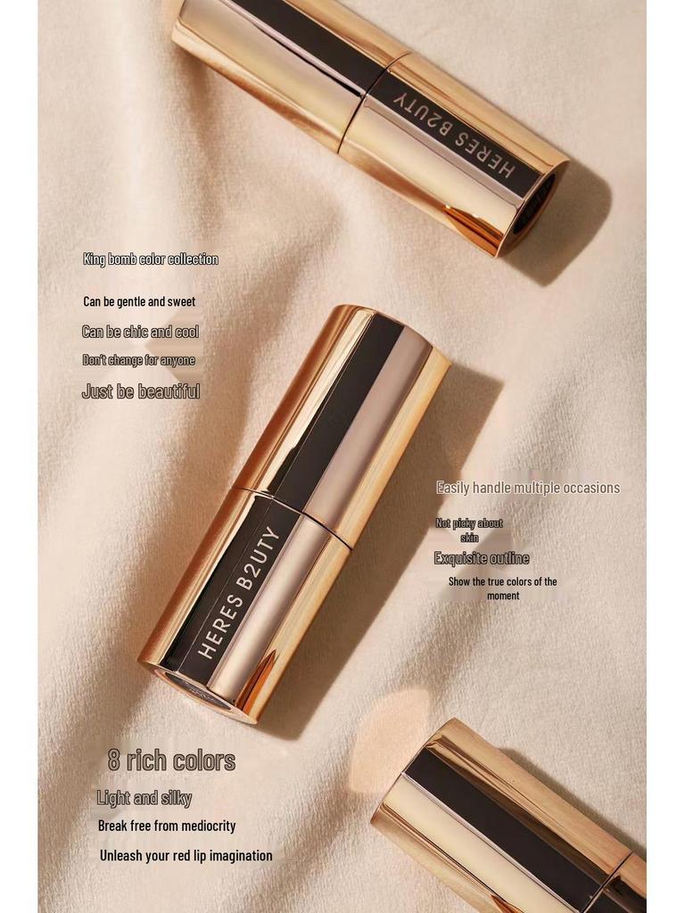 Huris Soft Focus Velvet Lipstick – Matte, Non-Drying, Non-Stick, Perfect for Parties