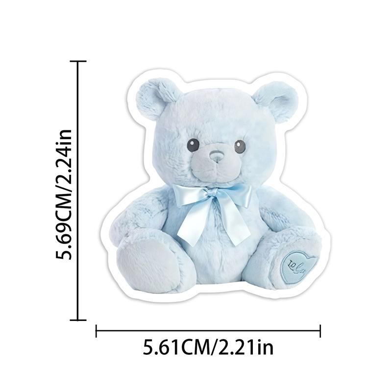 10 30 50 Stück Kawaii Hellblau Mädchen PVC Haftsticker Ästhetisch DIY Farbige Handy Laptop Gepäck Skateboard Graffiti Aufkleber