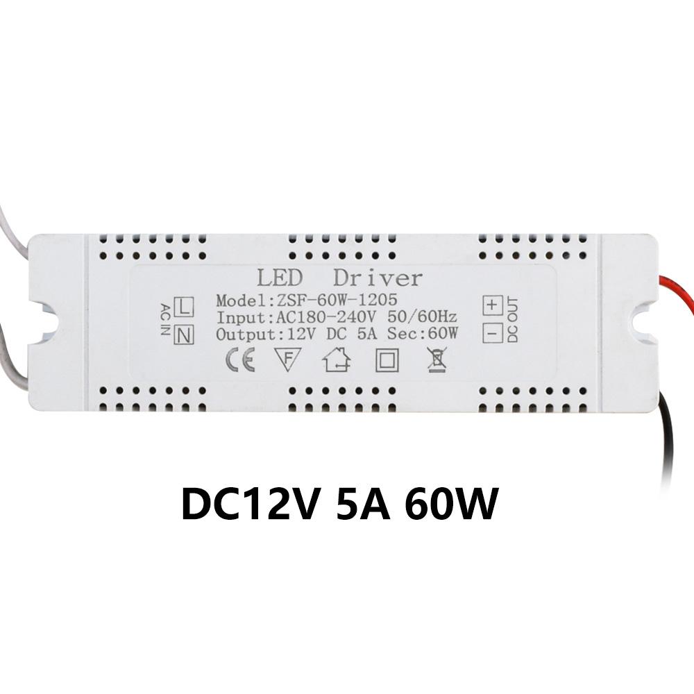 AC 100-240V To DC 12V LED Driver Lighting Transformer 6W 12W 18W 24W 36W 48W 60W For Strip Home Improvement Power Supply Adapter