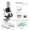 Children's Microscope Set, 100-1200X Magnification, Suitable for Children Aged 3-12   White